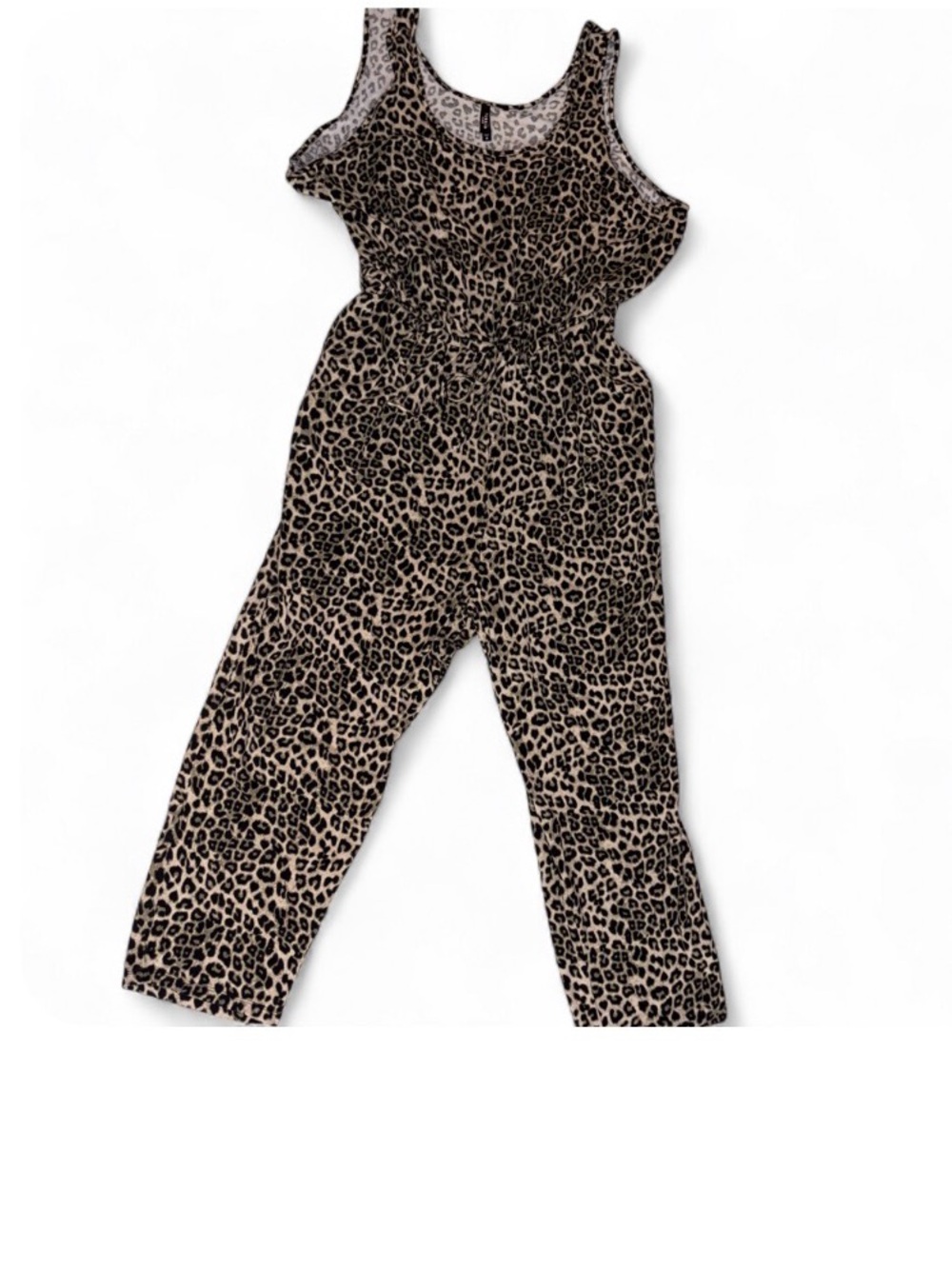 torrid Taupe and Black Leopard Print Sleeveless Pajama Jumpsuit